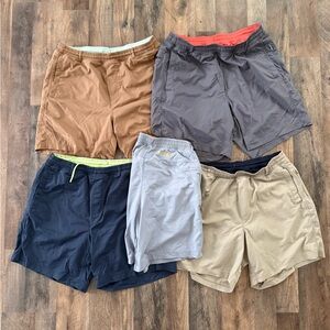 Birddogs Athletic Shorts Brown and Gray Lightweight Performance